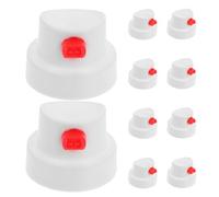 DRESSOOS Spray Paint Nozzles for Aerosol Cans 10Pcs PE Material with Waterproof Button for Graffiti Art and Touchup Painting