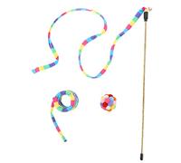 DRESSOOS Spring Cat Toy Kit 3 Colorful Interactive Stick for Cat's Exercise Mood Relief