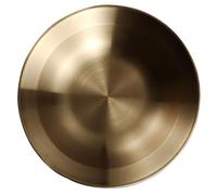 DRESSOOS Stainless Steel Pasta Plate 20cm Golden Food Serving Plate with Modern Simple Design Practical and Easy to Clean, for Home Soup and Salad Serving