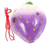 DRESSOOS Strawberry Shaped Boy Girl's Ocarina Hole Flute for Boys and Girls Music Instrument