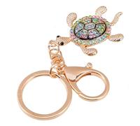 DRESSOOS Stylish Turtle Keyring with Rhinestone Inlay, Zinc Alloy Sturdy Material, Comfortable to Touch, Prevents Accidental Key Grabbing, Bag Pendant Or Key Pendant Accessory
