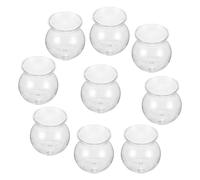 DRESSOOS Succulent Planter 10Pcs DIY Plastic Vessel for Indoor Table Adornment and Plant Growth Monitoring