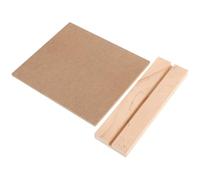 DRESSOOS Table Message Board Double-Sided Small Cork Desktop Notice Board with Base for Boutique and Holiday Buffets