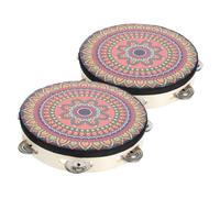 DRESSOOS Tambourine for Performing Wooden Hand Tambourine Drum Rhythm Dynamics for Adults Boys and Girls