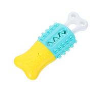 DRESSOOS Toothbrush Puppies Squeak Puppy Toothbrush Chewers Treat Dogs Kit Bite Dog Chew Spaniels Dog Toothbrush and Toothpaste Thrower Kibble Animals Pet Blue
