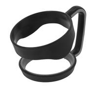 DRESSOOS Tumbler Grip Handle for Travel Mugs Compatible with Yeti Stainless Steel Beer and Coffee Cups Anti-slip Install Black with Gray Trim Car Cup Holder Handle