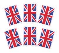 DRESSOOS Union Jack British Flag Embroidered Patch 6Pcs 89X63Mm Cloth Patches for Clothes Repair Decoration and Fashion