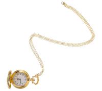 DRESSOOS Vintage Gold Pocket Watch Large Dial Mechanical Men’s Watch with Chinese Zodiac Dragon Design Decorative Pendant for Elderly and Students