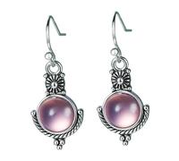 DRESSOOS Vintage Moonstone Earrings for Women Elegant Lightweight Decorative Ear Jewelry Classic Simple Design Match for Dresses Stylish and Comfortable Ear Decor