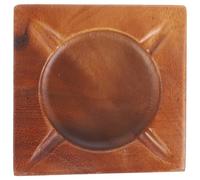 DRESSOOS Vintage Wooden Tabletop Ashtray with Stable Design and Simple Shape, Decorative Brown Ash Holder for Room Decoration and Home Use, for Storing Cigarette Ash