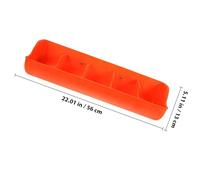 DRESSOOS Wall-mounted Pig Feeding Trough 5-compartment Livestock Feeder, Orange Red Piglet Feed Container for Farm Use, Multi-slot Pig Feeder Suitable for Piglets and Small Animals