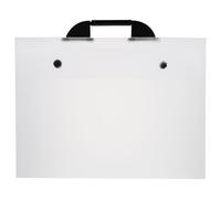 DRESSOOS Waterproof Plastic Art Portfolio Carrying Bag with Handle, Dirt-Resistant A3 Artwork Folder for Office Use, Practical Drawing Portfolio Case for Documents and Examination Papers