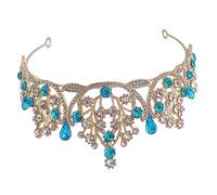 DRESSOOS Wedding Rhinestone Headpiece Elegant Hair Accessory for Brides Birthdays and Special Occasions for Parties Pageants and Dances Pin and Ribbon Option