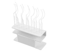 DRESSOOS White Lash Display Stand with 12 Eyelash Try on Sticks Eyelash Extension Tool for Beauty Salon Supplies for False Lash Fitting and Grafting