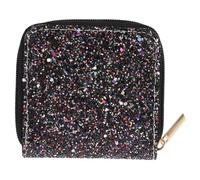 DRESSOOS Women’s Sequins Short Coin Purse with Zipper, Silver Mini Wallet for Travel and Cosmetics Storage, Portable Change Pouch