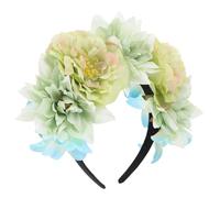 DRESSOOS Womens Vintage Floral Headband Double Sided Peony Flower Crown Hair Accessory for Cosplay Festivals and Photography Unique Decorative Hair Decoration