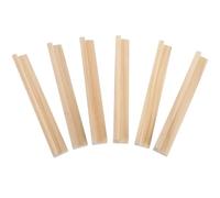 DRESSOOS Wood Domino Tile Holders 6Pcs Letter Racks for Word Games and DIY Crafts Versatile Domino Stands for Educational Use, Home, and Travel