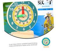 DRESSOOS Wood Number Clock Educational for Early Learning Montessori Puzzle for Smooth Edges Safe Cognitive Teaching Aid for Number and Color Recognition