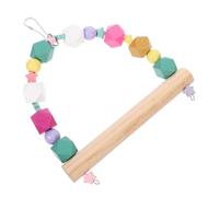DRESSOOS Wooden Parrot Swing for Parakeets Pet Birds Chewing Balance Training Perch Stand Decorative Chic Bird Play Accessories present