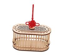 DRESSOOS Wooden Travel Cage for Grasshoppers Outdoor Cricket Catcher Boys and Girls Learning Tool