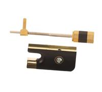 DRESSOOS Wooden Violin Bow Frog Set with Screw Comfortable Replacement Accessory for Violin Bow Includes Tail and Gold-tone Fittings for Musicians and Beginners