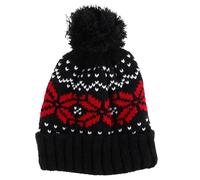 DRESSOOS Woolen Yarn Warm Hat Christmas Snowflake Pattern Fashionable Cozy Knitted Beanie for Winter Months Activity in The Cold
