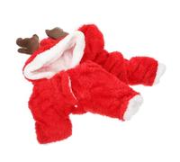 DRESSOOS Xmas Dog Hoodie Comfortable Warmth Pet Clothes for Dogs Cats Cute Reindeer Outfit for Christmas Easy to Wear Four-legged Design for Cold Weather