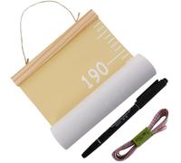DRESSOOS Yellow Height Chart Wall Decor Canvas and Wood Growth Ruler for Home Use, Unique Design Height Measurement and No Fading, for Room or Playroom
