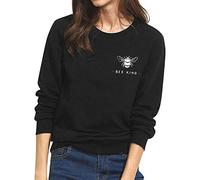 Dresswel Women Bee Kind Sweatshirt Pullover Round Long Sleeve Tops Shirts Jumpers Blouse