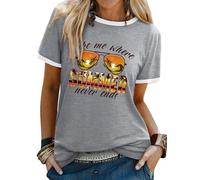Dresswel Women Bring On The Sunshine T-Shirt Rainbow Graphic Tshirts Tops