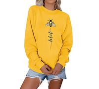 Dresswel Women Let It Bee Sweatshirt Bee Keepers Pullover Crew Neck Long Sleeve Tops Jumpers Blouse