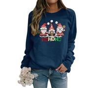 Dresswel Womens Merry Christmas Jumpers Funny Gnome Dwarfs Xmas Sweatshirts