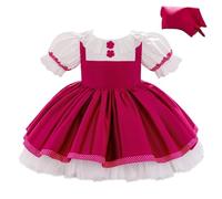 Dressy Daisy Baby Girls Folk Costume with Handkerchief 6-9 Months Pink Bear