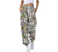 Dressy Joggers for Women Orange Sweats Wedding Gifts Beach Women's Sweatpants Elastic Drawstring High Waist Artistic Patterns Printed Super Soft Winter Workout Pants Sale Clearance