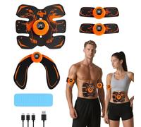 Dresz EMS Muscle Stimulator, Abs Stimulator Full Body with 8 Modes & 19 Intensities, Portable Electronic Toning Belts,16 Water Gel, Abs trainer For Abdominal/Arm/Leg/Hip Training, Unisex