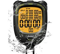dretec Digital Stopwatch Waterproof Backlight Black