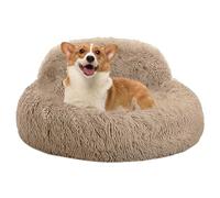 Dreuhuing Comfort Dog Bed,Round Donut Plush Dog Bed - Raised Edges Cozy Pet Sofa for Kitten Puppy Indoor Relaxation Bedroom Living Room Play Area Stormy Weather Daily Rest