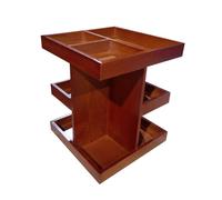 Dreuhuing Makeup Organizer Spinner | 360 Rotating Countertop Makeup Organizer | Wooden Storage Rack Display for Home Apartment Dorm Bathroom Bedroom Closet Vanity Toiletries Perfume