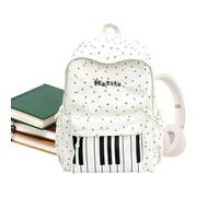 Dreuhuing Piano Backpacks Large Capacity Piano Print Aesthetic Schoolbag