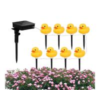 Dreuhuing Solar Outdoor Lights, Solar Garden Lights, Yellow Duck Outdoor String LED Festoon Light, Waterproof LED Duck Decor Lights, LED Garden Fairy Light, for Patio, Street, Backyard
