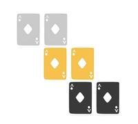 Dreuyet 3 Pairs Stainless Steel Poker Aces Stud Earrings for Men Women Playing Cards Poker Player Stud Earrings Ace Spades Hearts Diamonds Clubs Gambling Casino Biker Cockail Party Stud Earrings