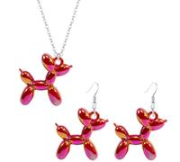 Dreuyet 4 Pairs Bubble Dog Earrings for Women Resin Luminous Balloon Animal Dogs Earring 3D Lifelike Cute Animals Earrings Shining Charm Jewelry Gift, M, Acrylic, No Gemstone