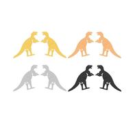 Dreuyet 4 Pairs Tiny Dinosaur Stud Earrings Minimalist Cute Animal T-Rex Dinosaur Earring Stainless Steel Mini Cartilage Tragus Piercing Jewelry Gifts for Women, Stainless Steel, No Gemstone