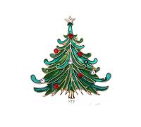 Dreuyet Christmas Brooch Pins for Women Crystal Christmas Tree Bell Snowflake Lollipop Reindeer Enamel Brooches Holiday Party Gift, M, Zinc, cubic zirconia