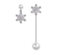 Dreuyet Christmas Dangle Stud Earrings for Women Enamel Crystal Christma Tree Bell BowIknot Milu Deer Lollipop Cane Costume Jewelry Holiday Party, L, Plastic, No Gemstone