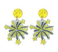 Dreuyet Happy New Year Earring for Women Acrylic Shiny Happy New Year Earrings Lightweight Glitter Cheers to the New Year Champagne Earrings Xmas New Year’s Eve Earrings Holiday Party Jewelry, Middle