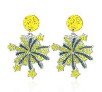 Dreuyet Happy New Year Earrings for Women Fashion Happy New Year Letter Dangle Earrings Handmade Funny Holiday Statement Earrings 2025 New Year's Eve Festive Party Jewelry, M, Acrylic, No Gemstone