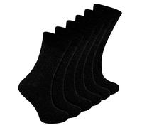 Drew Brady 6 Pairs Girls & Boys School Socks, 4 Colours, 3 Sizes (4-6 Uk (11 Years +), Black)