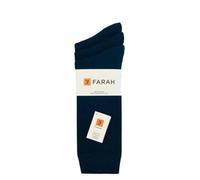 Drew Brady Men's Cotton Rich Gentle Grip Socks (Pack of 3) Soft Comfort Cuff, Non-Binding for Everyday Wear Navy