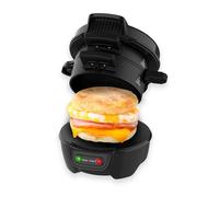 High Street TV Drew & Cole Breakfast Electric Sandwich Maker - Grilled Sandwich Maker With Easy To Clean Non-Stick Cooking Plates, Black